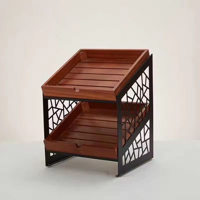 Wooden Tiered Display Stand | Buffet & Bakery Rack 主图