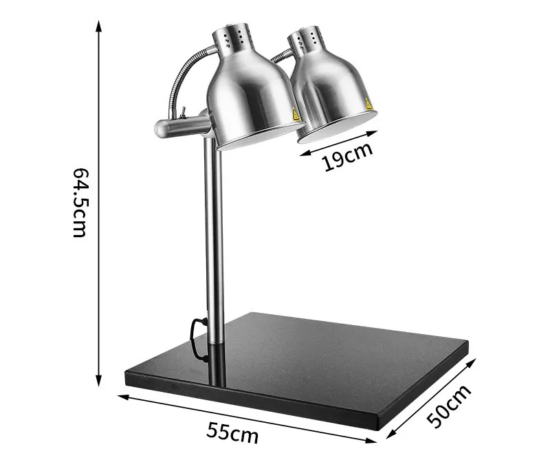 Double Head Marble Base Heat Lamp