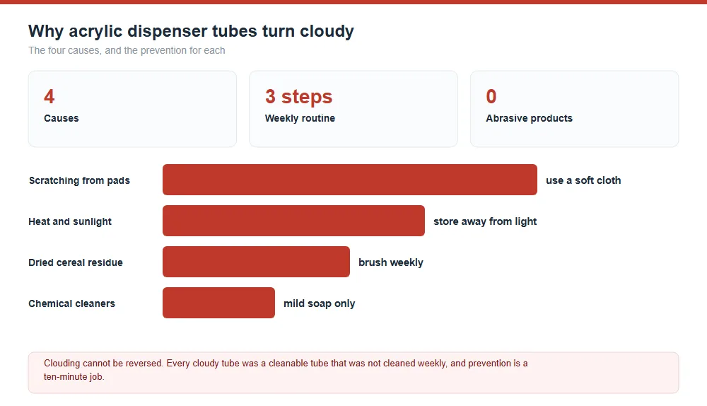 Acrylic Dispenser Tube Care Guide