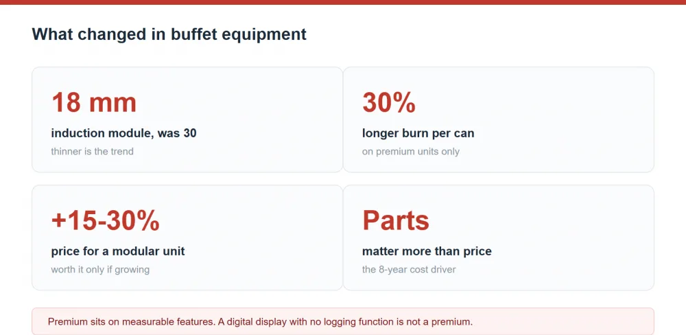 Buffet warmer trends for 2026 and cost per guest over a four-hour service