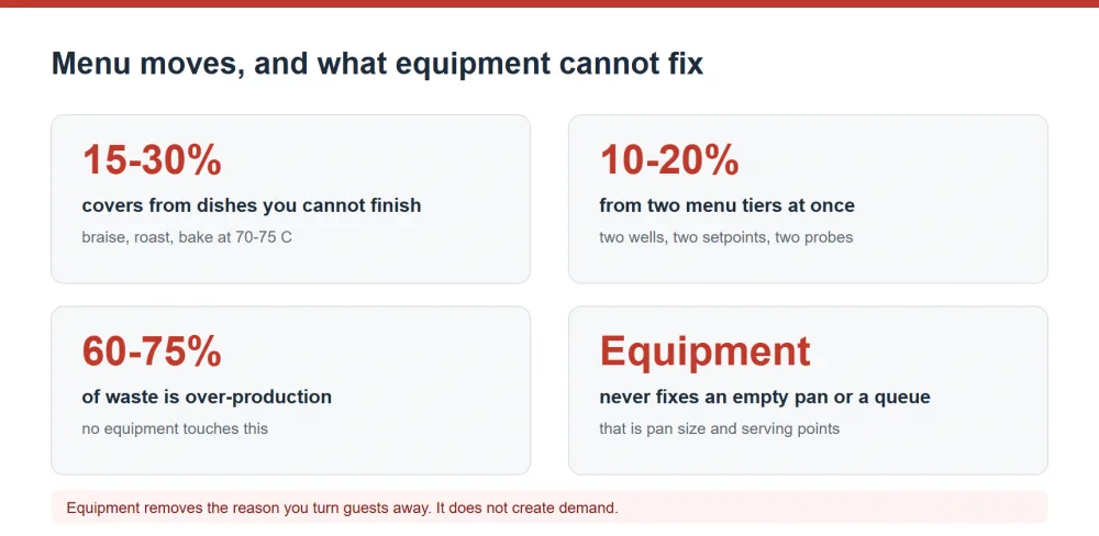 Menu design moves that increase buffet covers and what equipment cannot fix